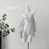 BXOXO - summer inspo Fashion Summer Off-The-Shoulder Fairy Solid Color Long-Sleeved Solid Color Blouse Comfort Blouse Women Shirts Elegant Tops